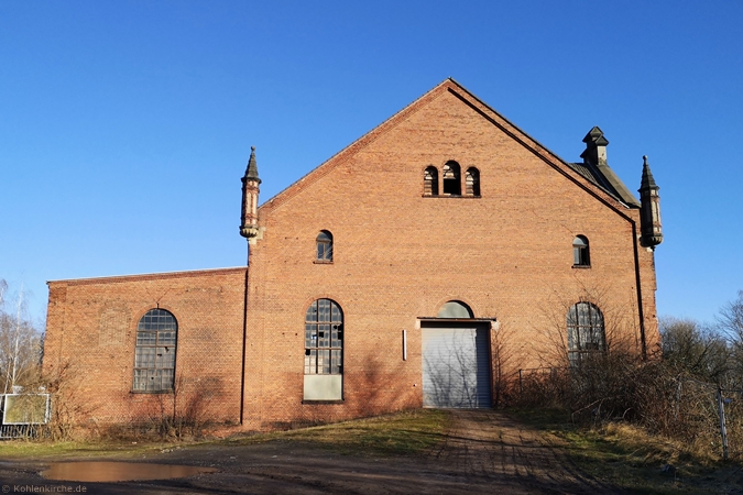 Die Elektrozentrale von der Südseite. - Stand Februar 2022 Kohlenkirche: Elektrozentrale