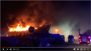 Grobrand am Georgschacht in Stadthagen